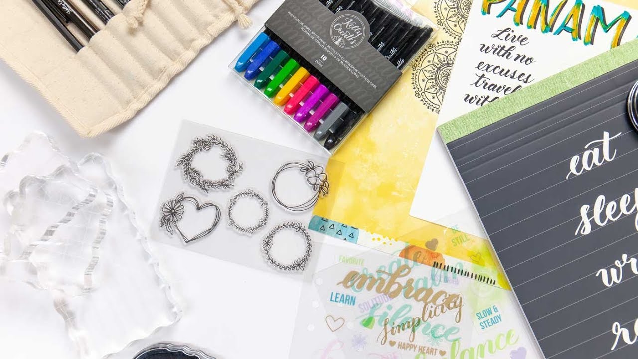 Using Stamps for Card Making and Learning Lettering | Kelly Creates | Lesson 4