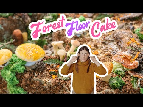 mushroom cake | forest floor cake | fairy cake