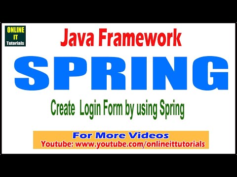 Java Framework Tutorial Create Login Form By Using Spring Onlineit Tutorials