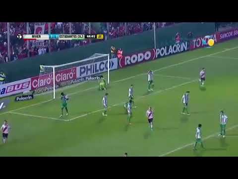 Gol 173 Pity Martínez / River 2-1 Sportivo Estudiantes SL (2-1)