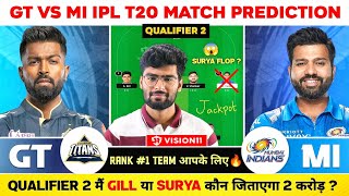 GT vs MI Dream11 Team, GT vs MI Dream11 Prediction, Gujarat Titans vs Mumbai Indians IPL Team Today