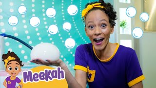 Meekah Plays With Bubbles At Bubble Pop! | Blippi and Meekah | Educational Videos for Kids