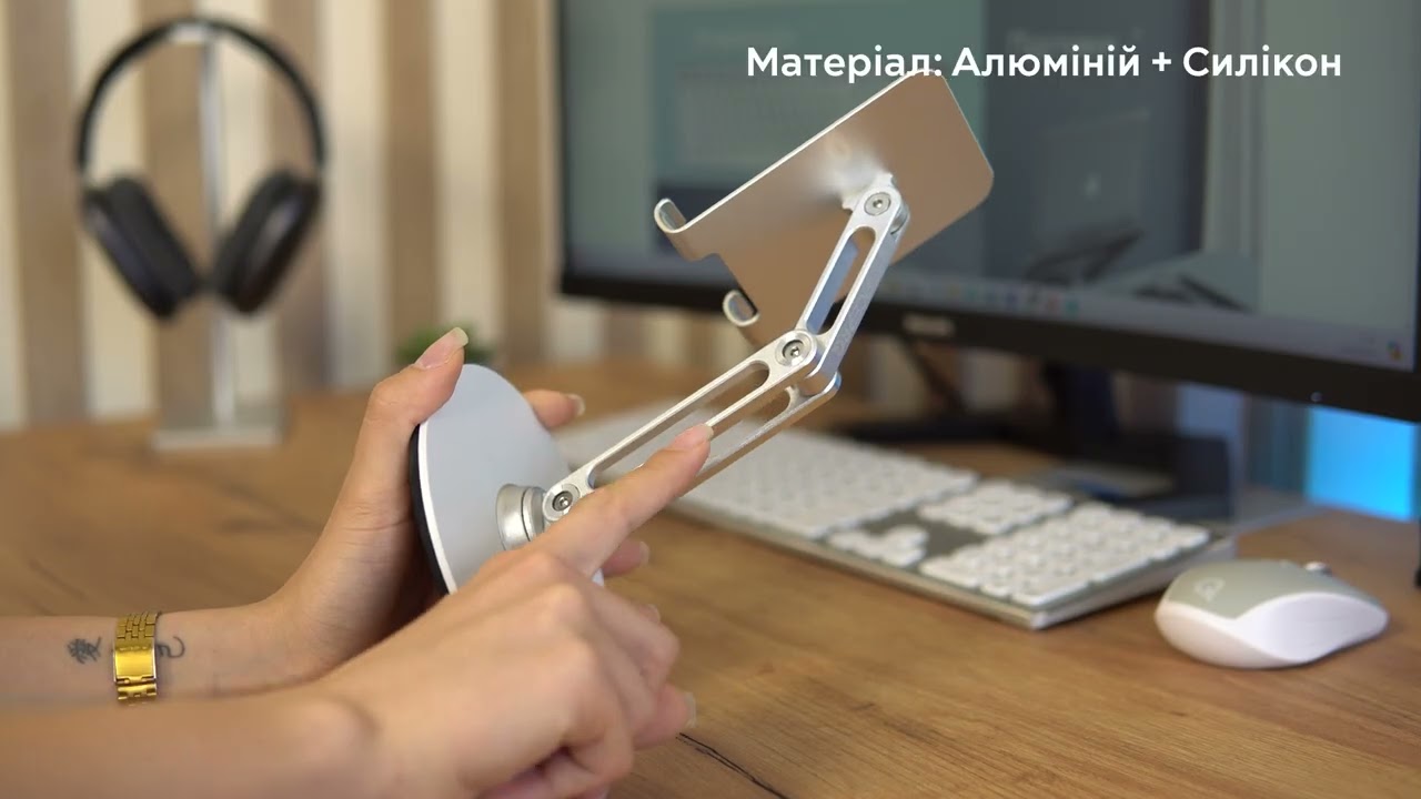 Подставка для смартфона/планшета OfficePro MS580S (Silver) video preview
