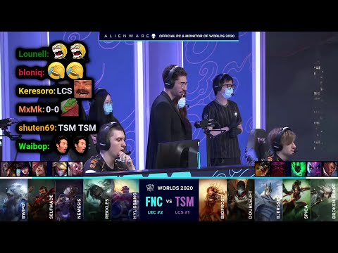 FNC vs TSM | 2020 Worlds Groups Day 7 | Twitch VOD with Chat