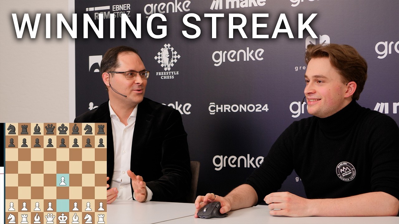 Vincent Keymer with a 100% Winning Streak at the grenke Freestyle Chess Open 2026!