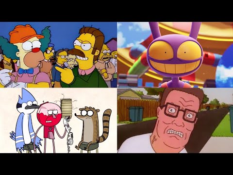 Cartoon Characters Crashing Out for 15 Minutes and 34 Seconds 