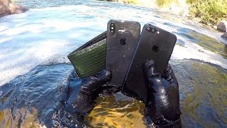 I Found an iPhone X, iPhone 7+ and Wallet Underwater in the River! (River Treasure)