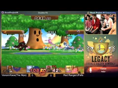 Legacy Vol  6- Doubles: Venom (C. Falcon) & Kaos (Mewtwo) vs Red Ranger (Ganon) & Jfalls (ZSS)