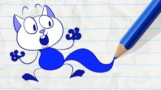 Too Many Cats for Pencilmate! -in- BEDTIME BLUES - Pencilmation Cartoons for Kids