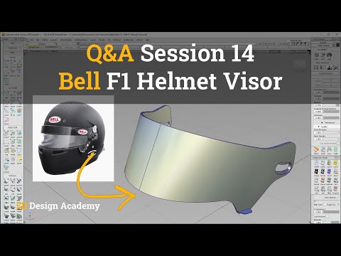 Autodesk Alias Tutorials I Q&A 14 - Bell F1 Helmet Visor