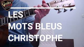 Tuto hommage y  Christophe LES MOTS BLEUS (cours guitare chanson Frany§aise)