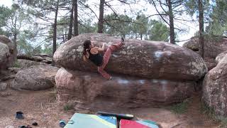 Video thumbnail of Romiscuidad, 6b+. Albarracín