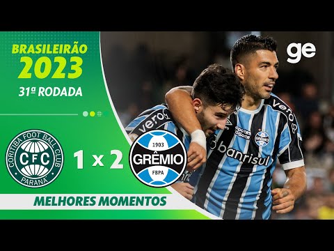 Gols e lances de Coritiba x Grêmio