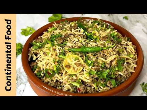 Achari Keema Rice Recipe | Beef Mince Pulao Rice | Pulao Rice Recipe By Continental Food