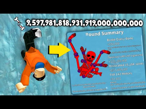 Breaking more bones than anyone else EVER HAS... 9 OCTILLION Broken Bones!| Roblox Broken Bones