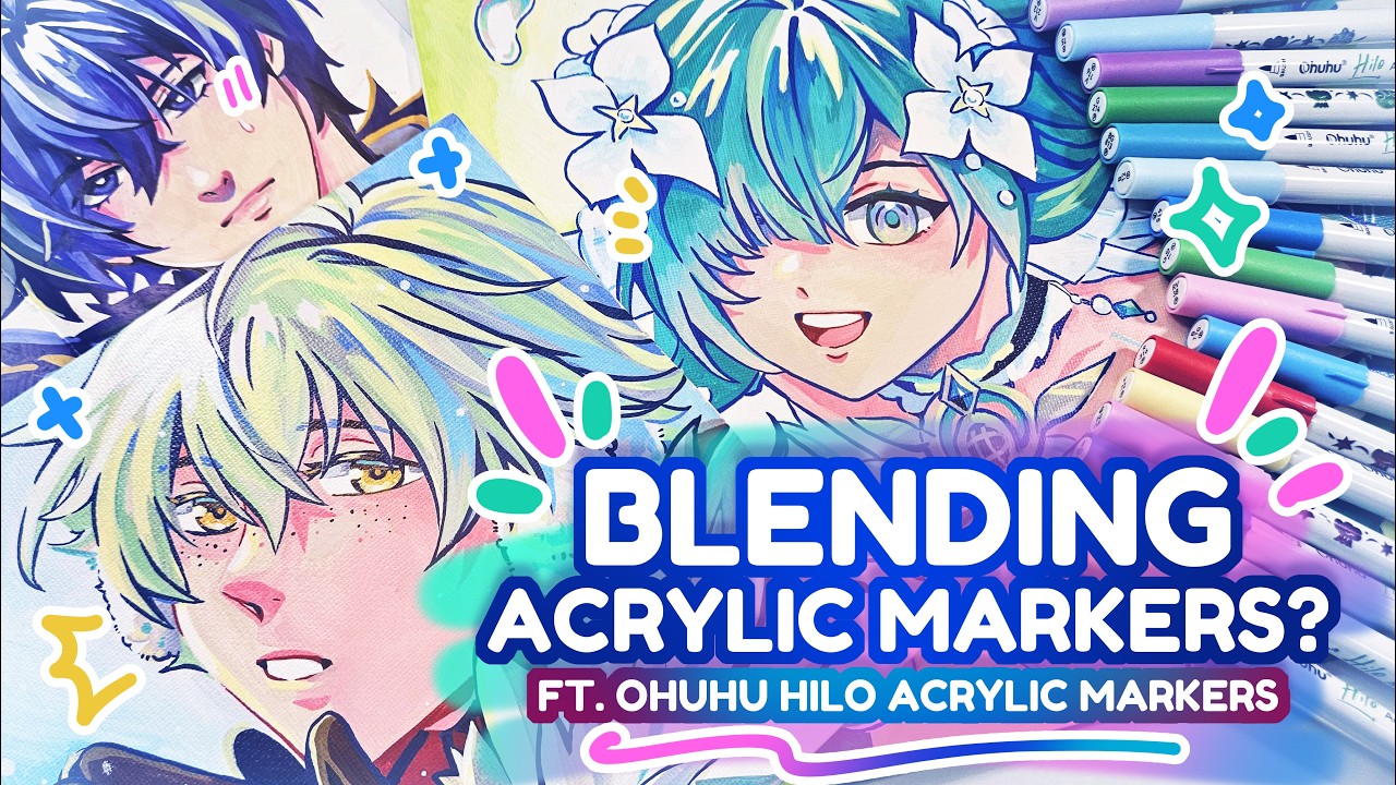 BLENDING Acrylic Markers? Ohuhu Hilo Acrylic Markers!🖌️