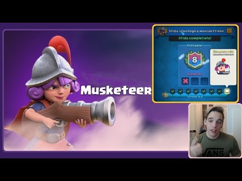 NUOVA EMOTE! Ecco come vincere la Sfida Strategica Moschettiere! Clash Royale ITA