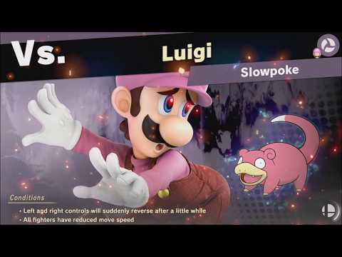 Super Smash Bros Ultimate : vs Luigi (Unlocks: Slowpoke) World of Light - Adventure Mode