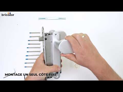 Paire de poignées de portail modulables en aluminium 3006 PAD - argent LOCINOX