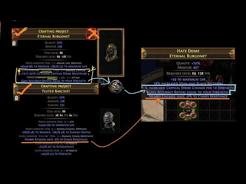 Path of Exile 3.20 How to craft double infuences Strength Stacking helmet pt1