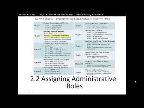 CCNA Security 2.2 Assigning Administrative Roles - Chapter 2 Securing Network Devices