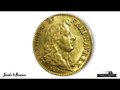 France. 1670-A Louis d’or. Paris Mint. Gadoury-247. MS-64 (PCGS).