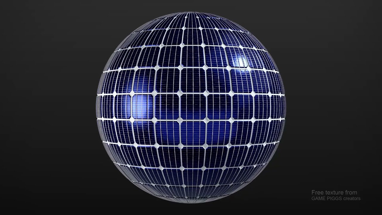 Monocrystalline solar panel CG Textures