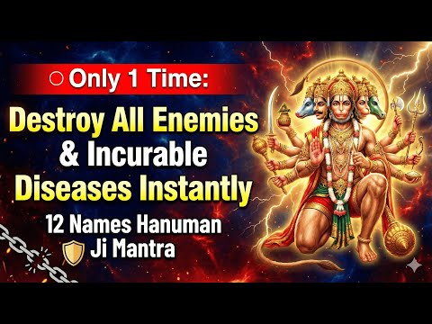 🔴 Only 1 Time: Destroy All Enemies & Incurable Diseases Instantly | 12 Names Tantrokt Mantra