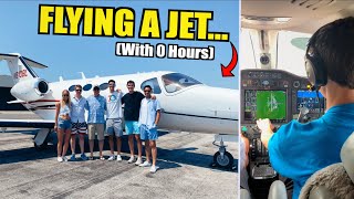 First Time FLYING A JET! Zero Time Student Pilot vs. Cessna Citation!