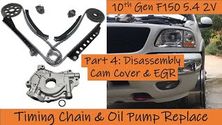 Ford 5.4, 4.6 2V Timing Chain Replacement: Disassembly of Cam Cover & EGR Tube F150, Expedition Pt 4