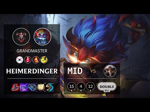 Heimerdinger Mid vs Sett - KR Grandmaster Patch 10.21