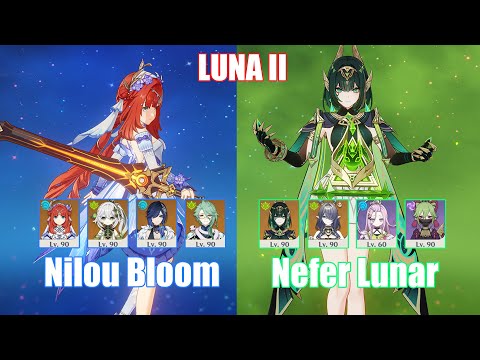 C0 Nilou Bloom & C0 Nefer Lunar | Spiral Abyss Luna II | Genshin Impact