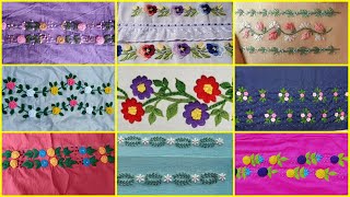 2026 Hemline embroidery border / floral borderline embroidery for tablecloth/ bedsheets/ dupatta