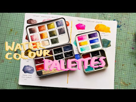My new mini watercolour palettes - Swatching Roman Szmal and Daniel Smith watercolours