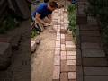 Paving with mixed bricks #brickpaving #diy #landscaping