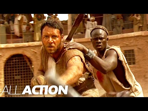 Surviving the First Arena Fight | Gladiator (2000) | All Action