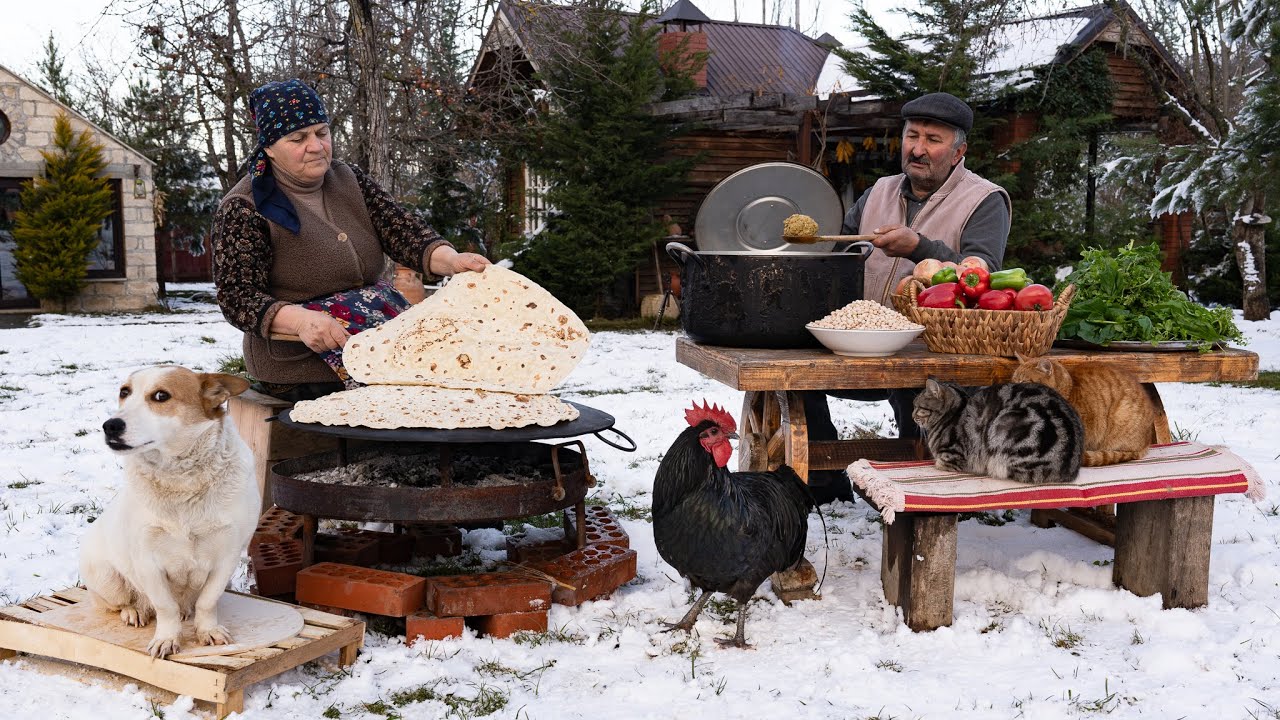 Cooking a Traditional Azerbaijani Village Lunch 🔥 | Village Life 🌿