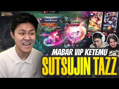 JEJE ADRIEL'S VIP MABAR MEETS SUTSUJIN & TAZZ IN RANKED LIVE SERIOUS MODE! - Mobile Legends