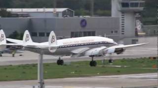 preview picture of video 'Super Constellation HB-RSC  landing - Sion Airshow - 16.09.2011-1'