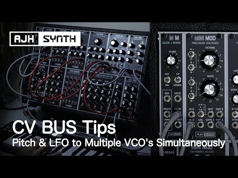 LFO to Multiple VCO's Simultaneously via CV BUS with PRECISION VOLTAGES & GLIDE MkII Modules