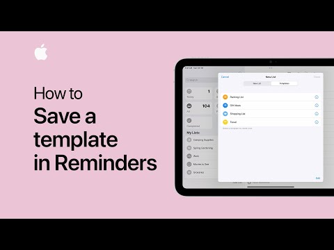 How to save a template in Reminders on iPhone and iPad | Apple Support