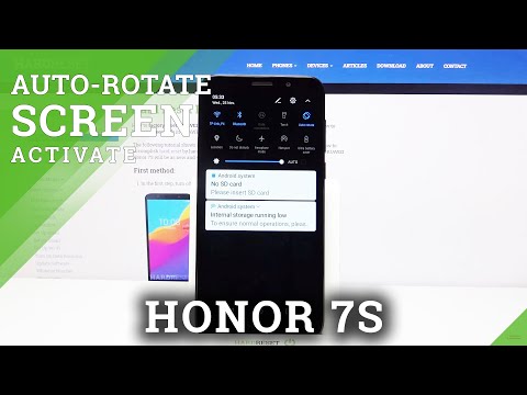 How to Turn On / Off Auto Rotate Screen in Honor 7S?