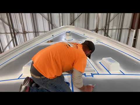 Ferrocement deck repaint with awlgrip and awlcraft 2000. Part 9