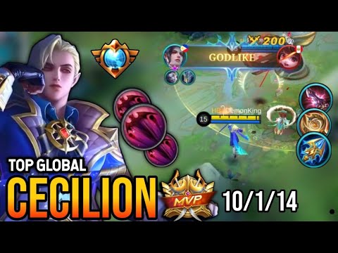 CECILION BEST BUILD 2022 | TOP GLOBAL CECILION GAMEPLAY | MOBILE LEGENDS✓