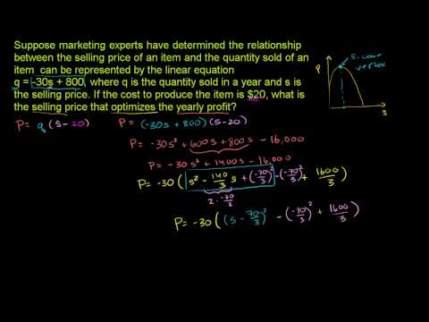 Applying Quadratic Functions 3