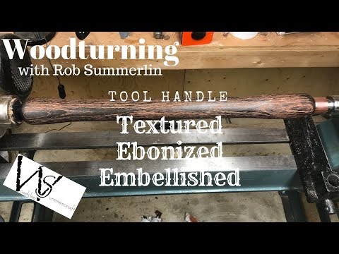 woodturning # 118 textured, ebonized, embellished