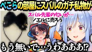 ぺこらまだスバルの私物が隠されてると知り慌てて探したら【兎田ぺこら/大空スバル/ホロライブ切り抜き】