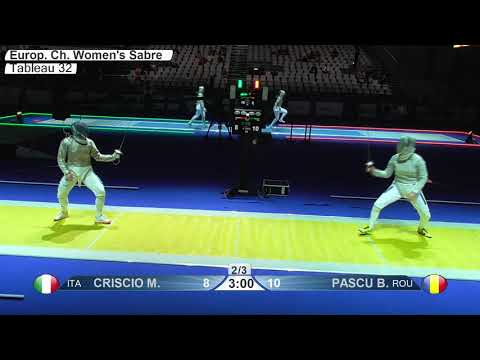 2019 742 T32 05 F S Individual Duesseldorf GER ZCH YELLOW CRISCIO ITA vs PASCU ROU