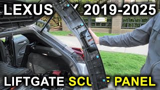Lexus UX (2019-2025): Liftgate Scuff Plate And Side Luggage Panels Removal.