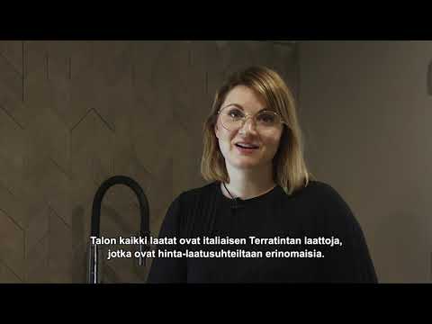 Honka Huomen -hirsitalon pintamateriaalit